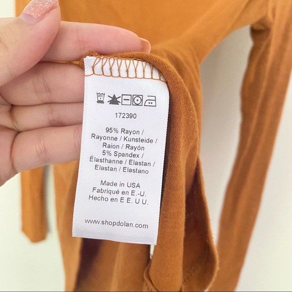 DOLAN Mustard Kirby Cowlneck Longsleeve Top - Picture 5 of 12